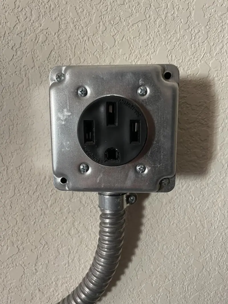 NEMA 14-50 outlet installed for Electrical Panel Upgrade in Mountain House